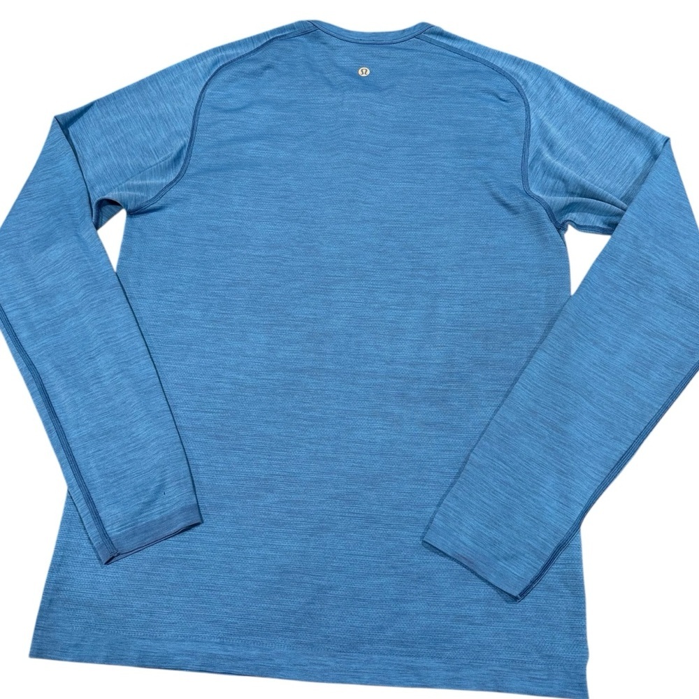 Lululemon metal vent tech long sleeve Henley shirt men’s medium blue